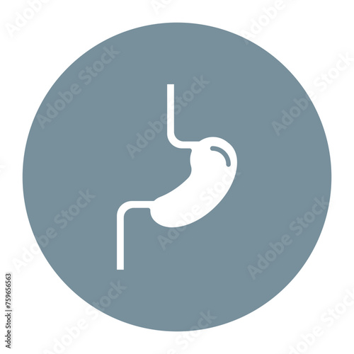 Esophagus icon vector image. Can be used for Human Anatomy.