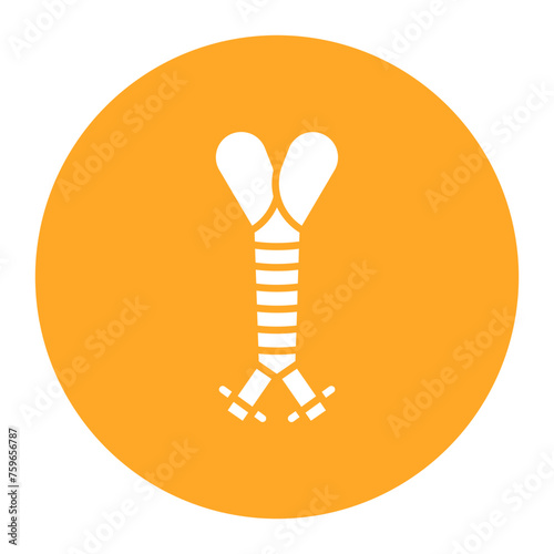 Trachea icon vector image. Can be used for Human Anatomy.