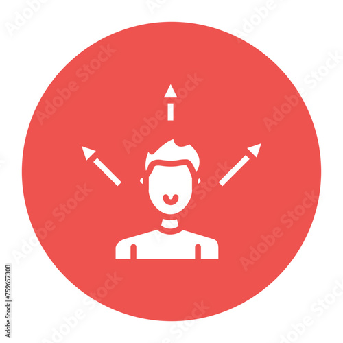 Decision Making icon vector image. Can be used for Personality Traits.