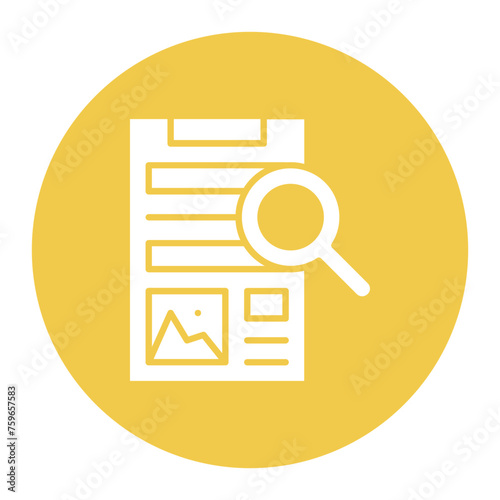 Investigative Reporting icon vector image. Can be used for Journalism.