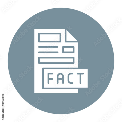 Fact icon vector image. Can be used for Journalism.