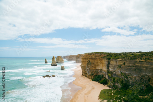 The 12 Apostles scenic tourist destination along the Great Ocean Road on the south coast of Victoria