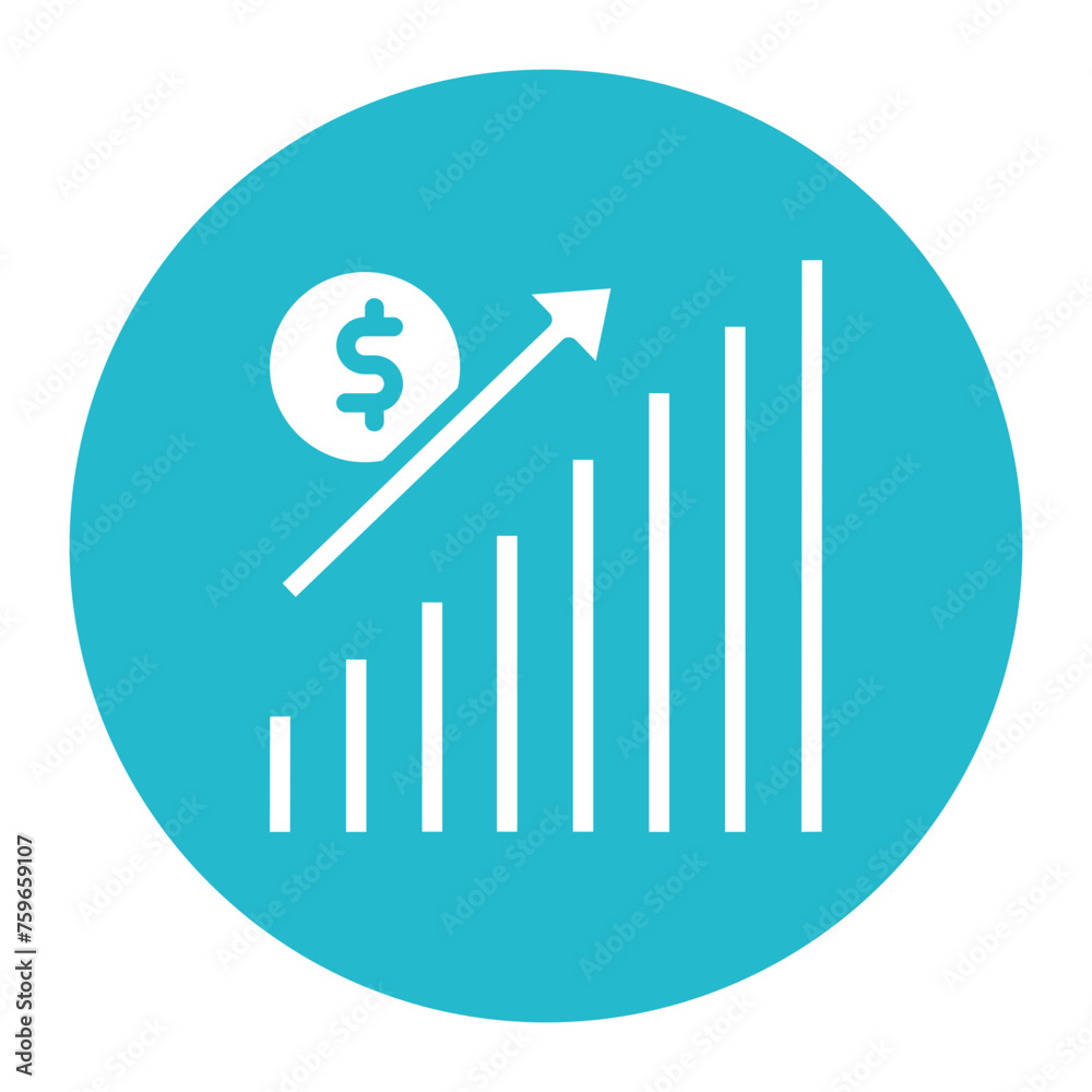 Sales Growth icon vector image. Can be used for Business Analytics. Sales Growth icon vector image. Can be used for Business Analytics.