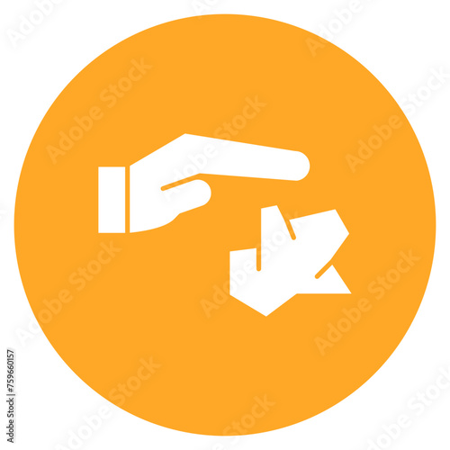 Recycled Paper icon vector image. Can be used for Earth Day.