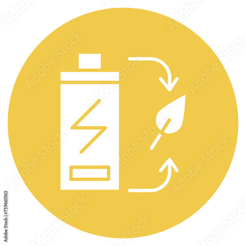 Battery Recycling icon vector image. Can be used for Earth Day.