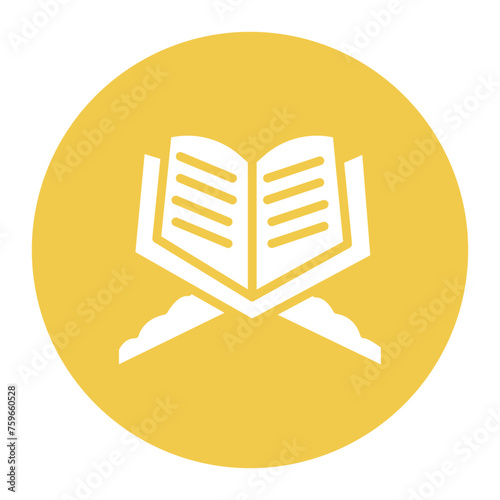 Quran icon vector image. Can be used for Hajj Pilgrimage.