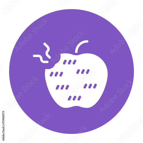 Rotten Apple icon vector image. Can be used for Corruption.