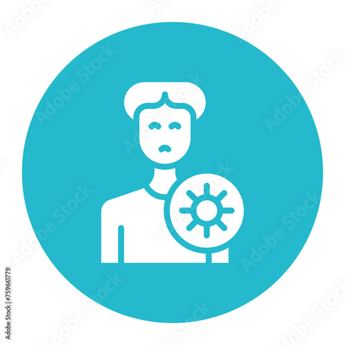 Infected Person icon vector image. Can be used for Infectious Diseases.