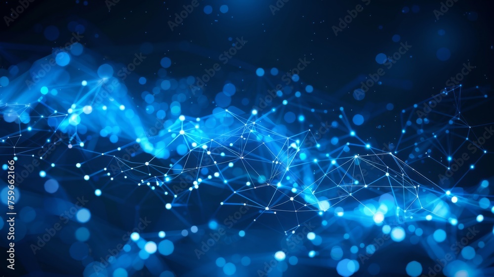 Abstract plexus blue geometry background. Digital technology network connection concept. 3D rendered illustration Abstract plexus blue geometry background. Digital technology network connection concept. 3D rendered illustration
