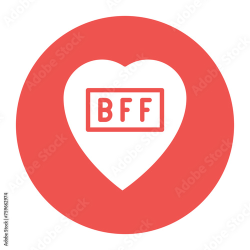 Best Friend Forever icon vector image. Can be used for Friendship.