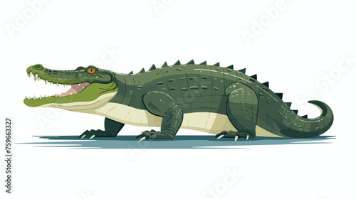 Crocodile flat vector