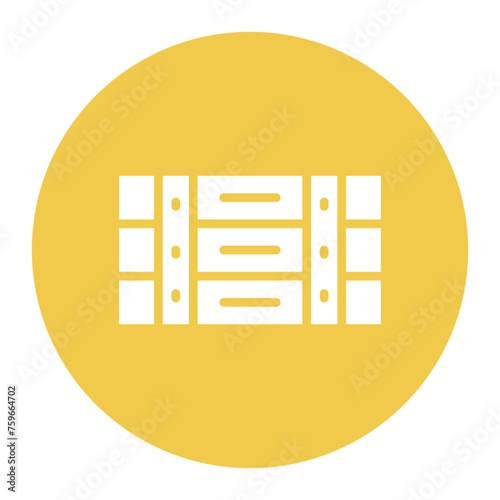 Crate icon vector image. Can be used for Supermarket.
