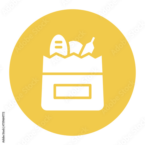 Grocery icon vector image. Can be used for Supermarket.