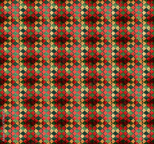 Colorful Art Deco seamless repeating pattern. 