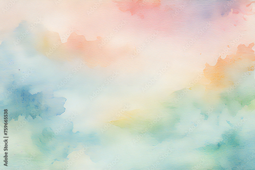 abstract watercolor background with clouds Generative AI