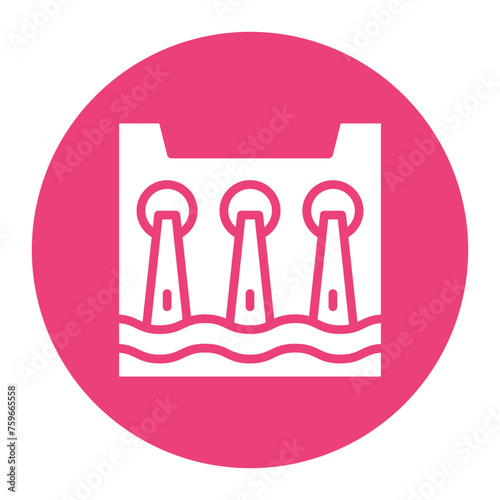 Hydroelectric icon vector image. Can be used for Manufacturing.