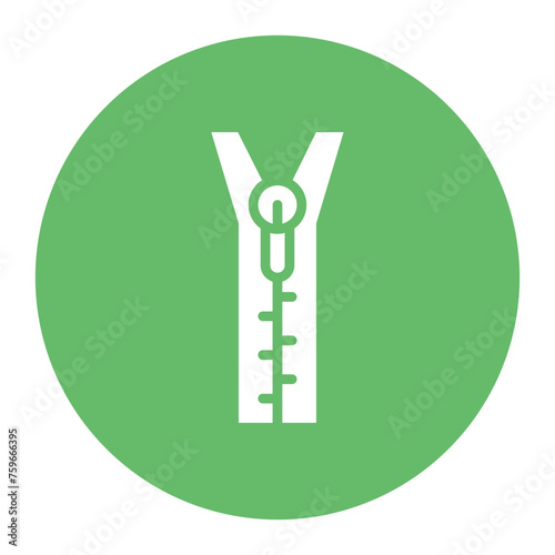 Zipper icon vector image. Can be used for Art and Craft Supplies.