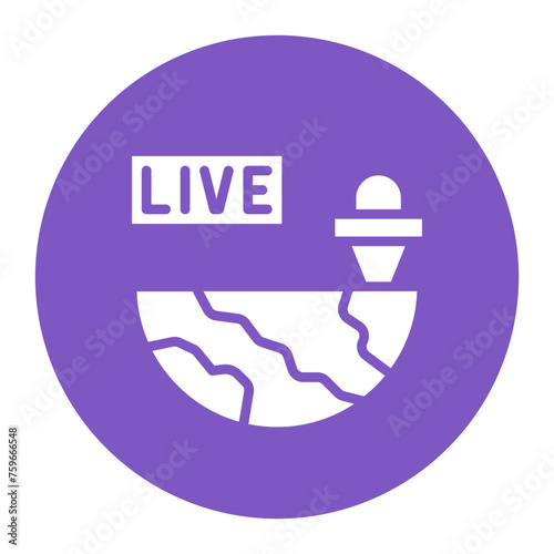 Live Broadcast icon vector image. Can be used for Archery.