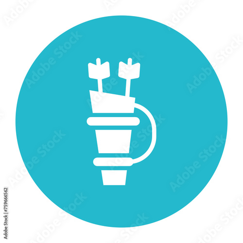 Quiver icon vector image. Can be used for Archery.