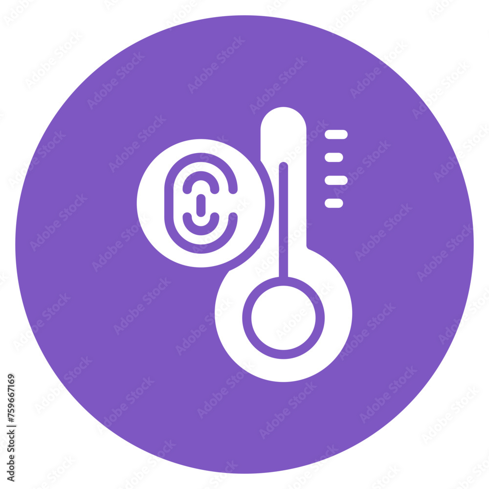 Biometric Thermostat icon vector image. Can be used for Biometrics. Biometric Thermostat icon vector image. Can be used for Biometrics.