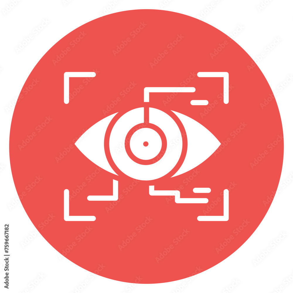Eye Recognition icon vector image. Can be used for Biometrics. Eye Recognition icon vector image. Can be used for Biometrics.