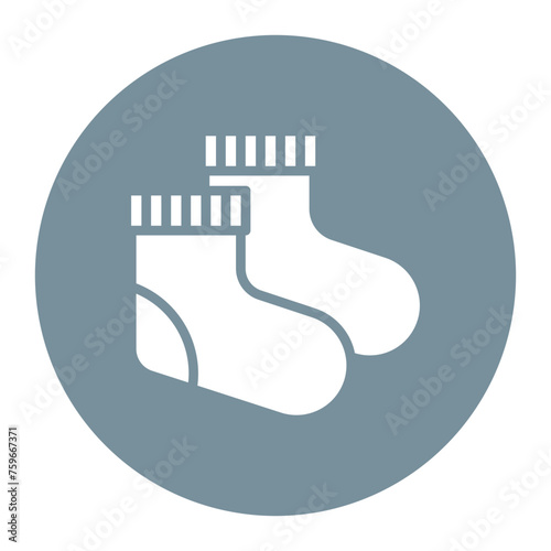 Baby Socks icon vector image. Can be used for Baby Shower.