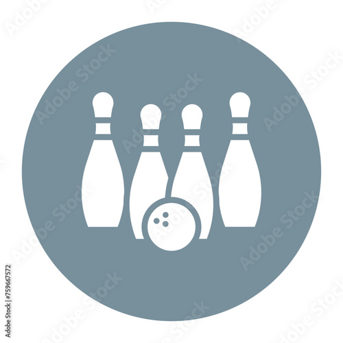 Bowling icon vector image. Can be used for Bowling.