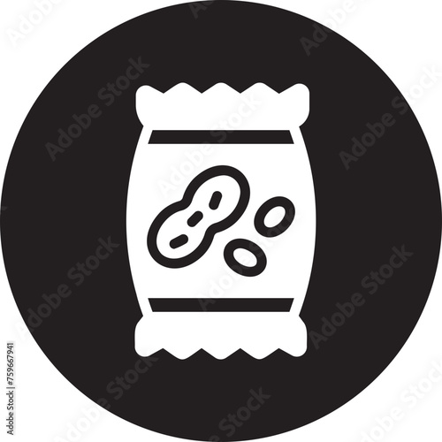 peanut glyph icon