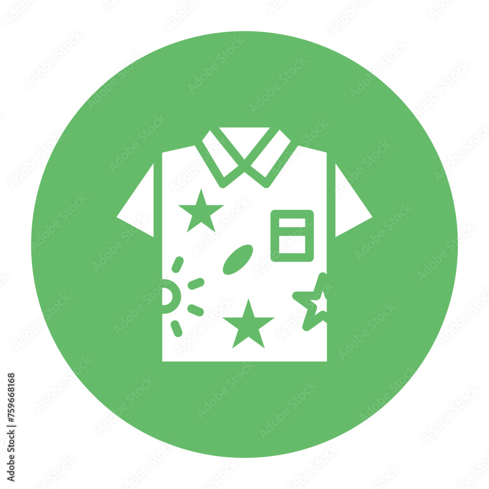 Hawaiian Shirt icon vector image. Can be used for Beach Resort. Hawaiian Shirt icon vector image. Can be used for Beach Resort.