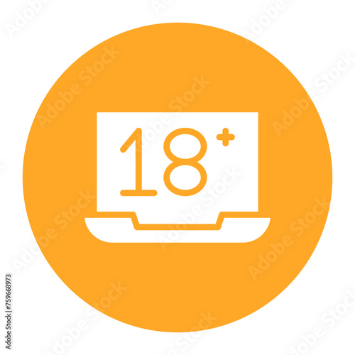 Gambling Age icon vector image. Can be used for Casino.