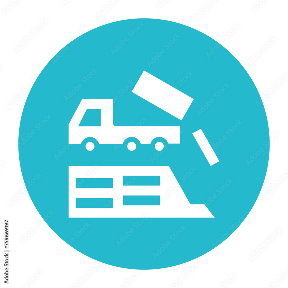 Dumping icon vector image. Can be used for Mettalurgy. Dumping icon vector image. Can be used for Mettalurgy.