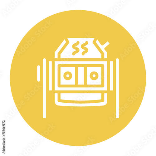 Oxygen Furnance icon vector image. Can be used for Mettalurgy.