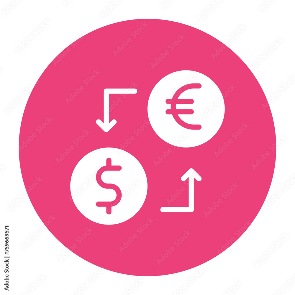 Dollar to Euro Convert icon vector image. Can be used for Trading. Dollar to Euro Convert icon vector image. Can be used for Trading.