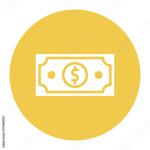 Dollar Bill icon vector image. Can be used for Trading.