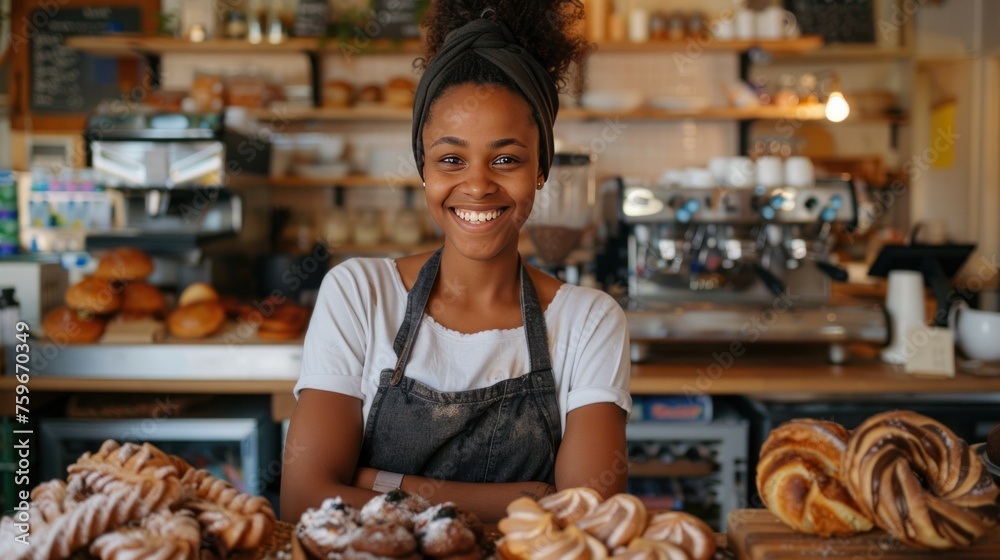 A female baker and entrepreneur