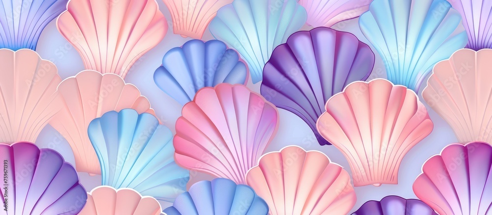 Seamless background pattern with scallops Seamless background pattern with scallops