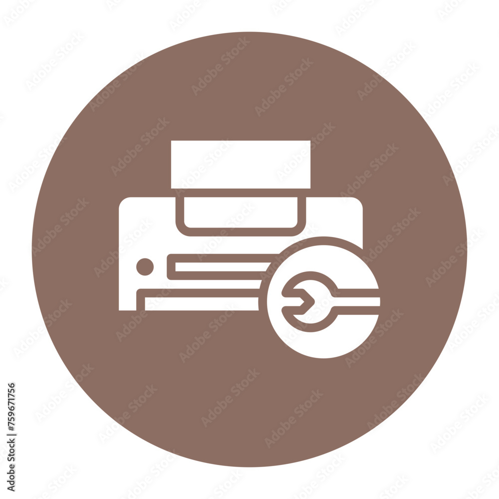 Printer Maintenance icon vector image. Can be used for Printing. Printer Maintenance icon vector image. Can be used for Printing.