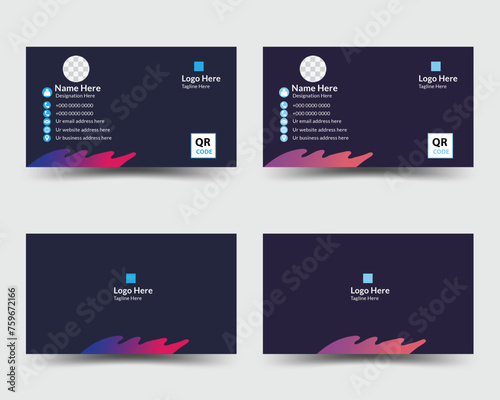 Double sided business card design, Unique business card, Visiting card, Business card use for business and personal, Modern business card , Corporate business card design.