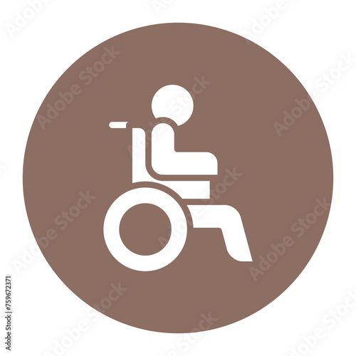 Disabled icon vector image. Can be used for Homeless.