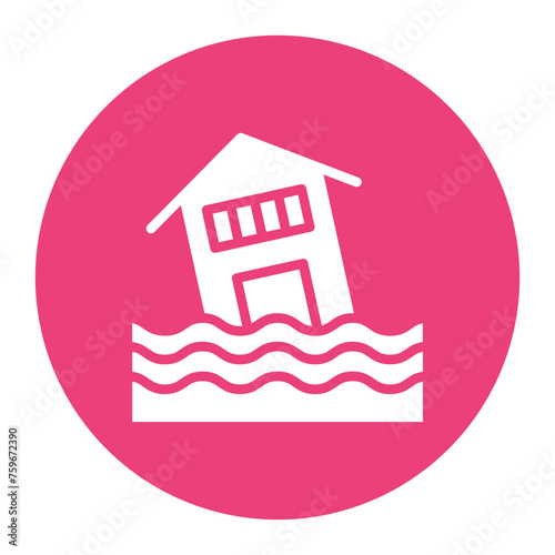 Flood icon vector image. Can be used for Homeless.