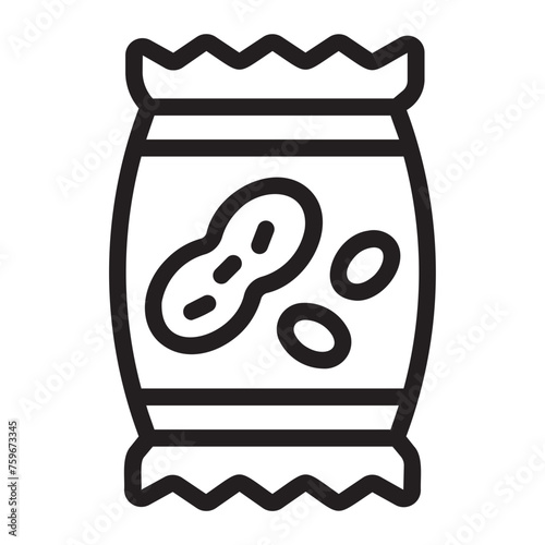 peanut line icon