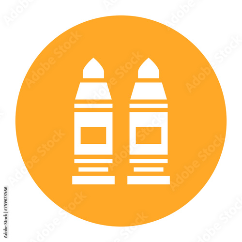 Bullets icon vector image. Can be used for Shooting.