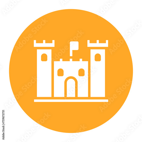 Castle icon vector image. Can be used for Fairytale.