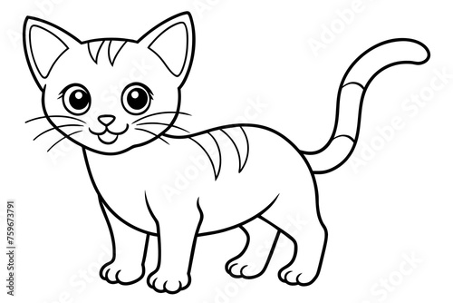 cute Cat vector art illustration 