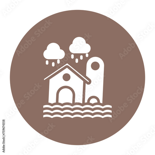 Flood icon vector image. Can be used for Global Warming.