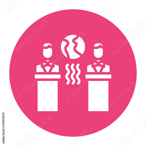 Global Warming Debate icon vector image. Can be used for Global Warming.