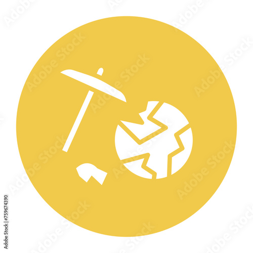 Mining icon vector image. Can be used for Global Warming.