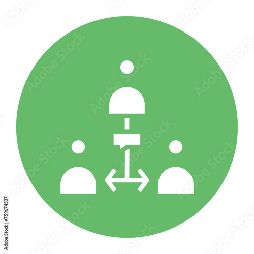 Delegating Task icon vector image. Can be used for Crisis Mangement.