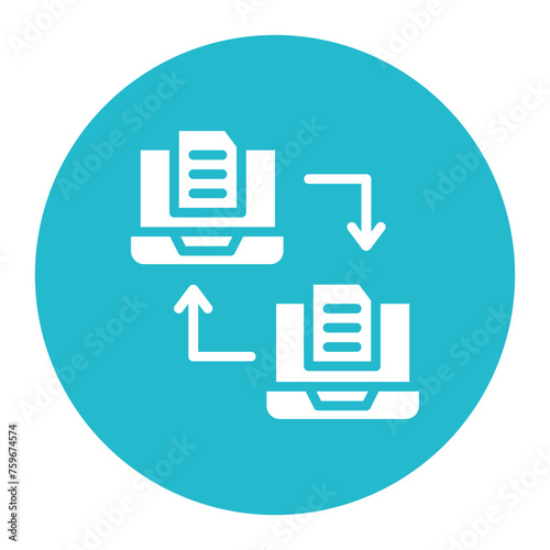 Files Exchange icon vector image. Can be used for Crisis Mangement. © SAMDesigning