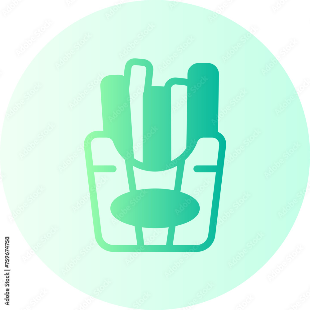 french fries gradient icon french fries gradient icon